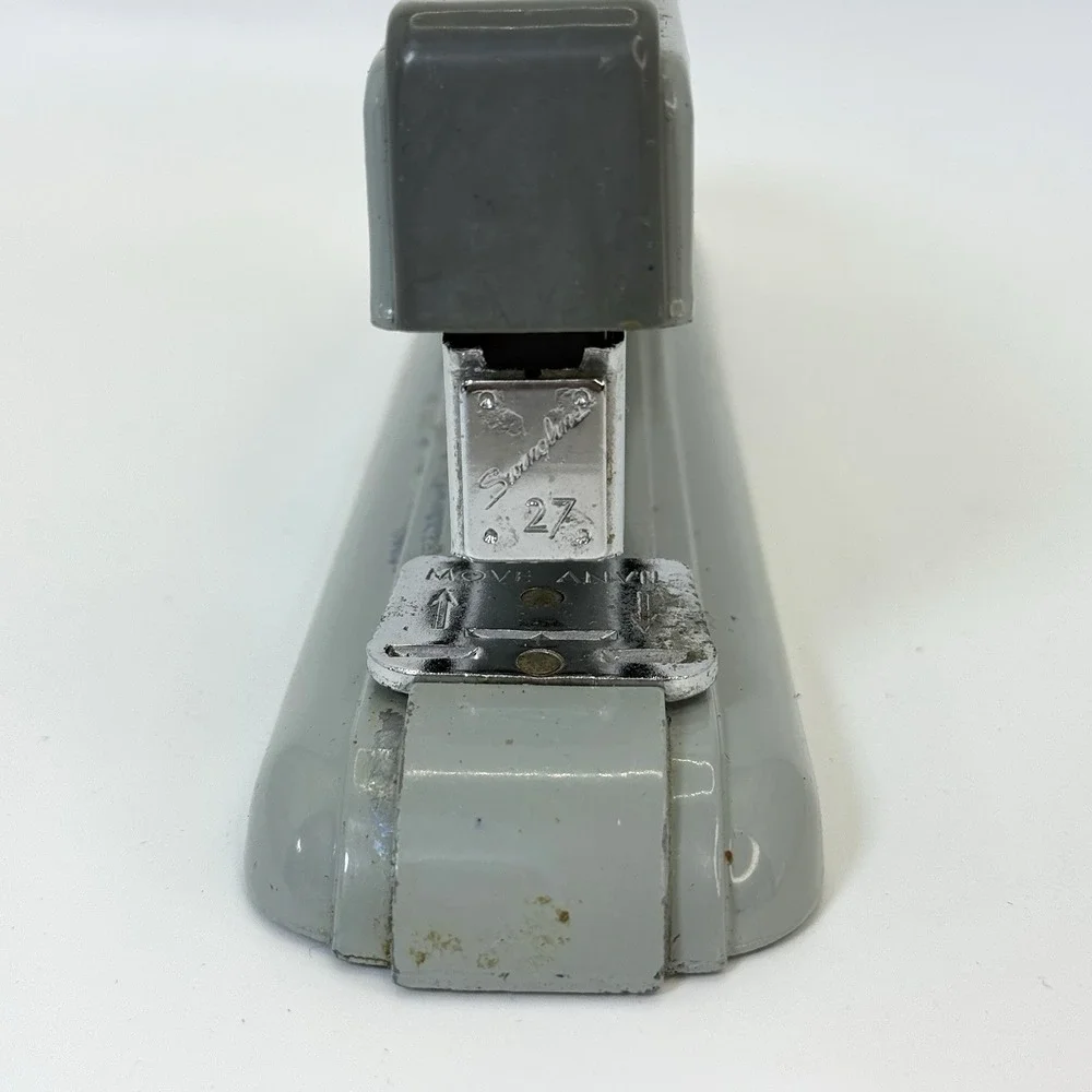 1950s VTG Swingline 27 Gray Metal Stapler USA Art Deco Mid Century Desk Office